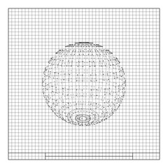 Polygonal Element. Sphere with Lines and Dots