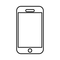 smartphone technology line icon vector illustration design