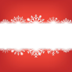 Christmas background with snowflakes and copyspace for text. Vector