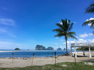 perfect sky and water with reef of ocean Thailand