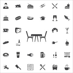 Table with chairs icon