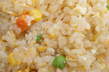 Chinese food. Rice with eggs and vegetables