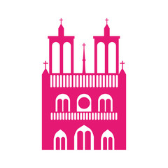 Fototapeta premium cathedral notre dame icon vector illustration design