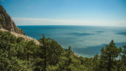 Bright turquoise sea view