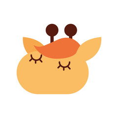 cute giraffe animal icon vector illustration design