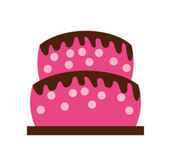 delicious sweet cake icon vector illustration design