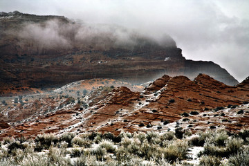 Snow on the Red Buttes