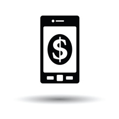 Smartphone with dollar sign icon