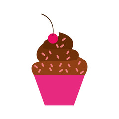 delicious cupcake sweet isolated icon vector illustration design
