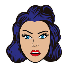 woman character pop art style vector illustration design