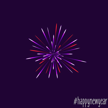 Illustration of a Minimalist Firework for New Year's Eve