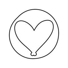 heart love emblem icon vector illustration design