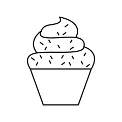 delicious cupcake sweet isolated icon vector illustration design