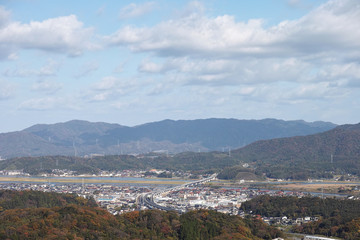 松江市　市街地　鳥瞰　東部