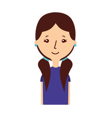 young woman avatar character vector illustration design