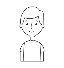 young man avatar character vector illustration design