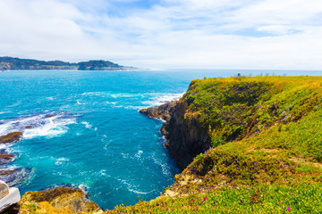 Rocky Coastline Mendocino Bay Cliffs Ocean H
