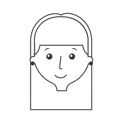 young woman avatar character vector illustration design