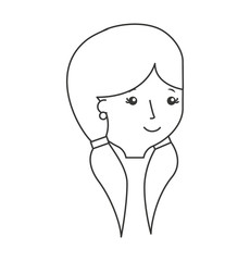young woman avatar character vector illustration design