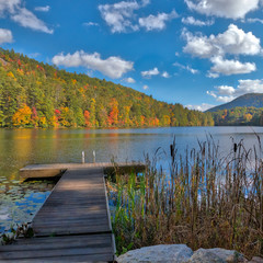 Fall colors on Fairfield Lake, North Carolina