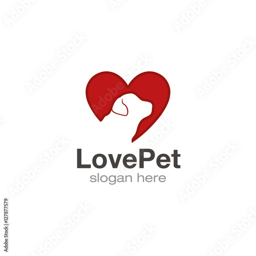 "Pet lover logo design vector" Stock image and royalty-free vector