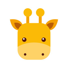 cute giraffe animal icon vector illustration design