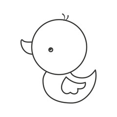cute duck isolated icon vector illustration design