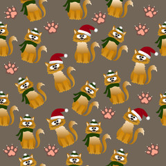 Obraz premium pattern with cute cats