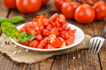 Diced Tomatoes (selective focus)