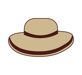 beach hat isolated icon vector illustration design