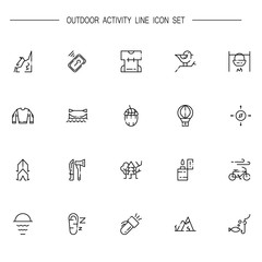 Outdoor activity icon set