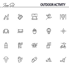 Outdoor activity icon set