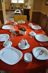 Table setting for a Baby Shower brunch