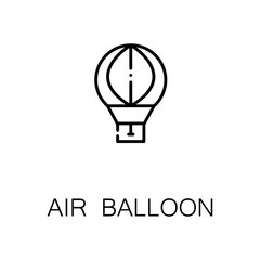 Air ballon flat icon or logo for web design.