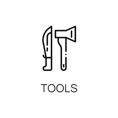 Tools flat icon or logo for web design.