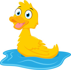 Happy duck cartoon