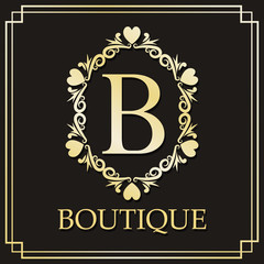 Boutique and ornament icon. Exclusive rich glamour and member and decoration theme. Vector illustration