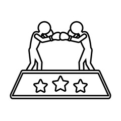 boxing award gold isolated icon vector illustration design