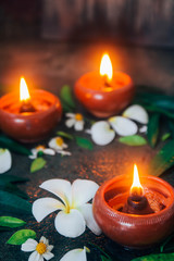 Candle light in nature