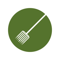 garden rake isolated icon vector illustration design