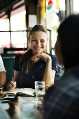 Group Of People Drinking Coffee Concept