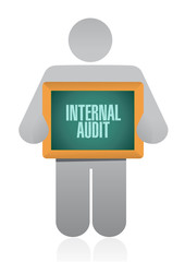Internal Audit avatar sign concept illustration