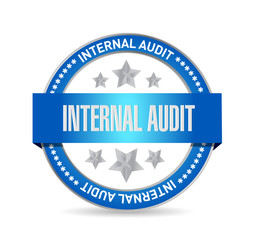 Internal Audit seal sign concept illustration