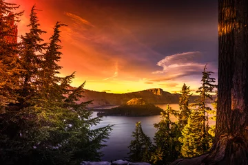 Abwaschbare Fototapete Naturpark Crater Lake Nationalpark Oregon