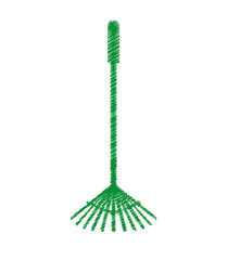 garden rake isolated icon vector illustration design