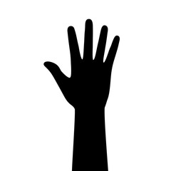 Obraz premium Person or student with their hand raised flat icon for apps and websites