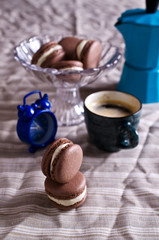 Homemade brown macaroon