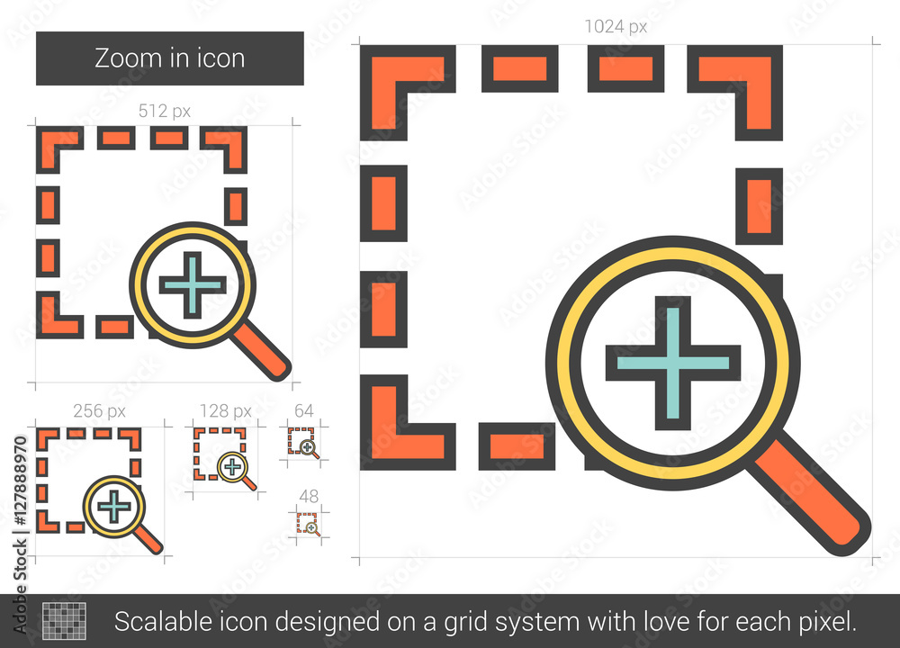 Canvas Prints Zoom in line icon.