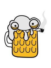 Comic cartoon face funny thirst logo beer jug drink drinking party celebrate drinking alcohol symbol cool shirt oktoberfest