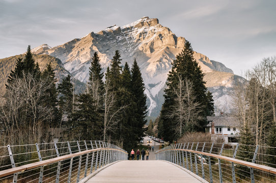 Cascade Mountain seen from Banff town.
